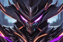 Shredder venom in 8k solo leveling shadow artstyle, sombra them, close picture, rain, Shredder helmet, neon lights, intricate details, highly detailed, high details, detailed portrait, masterpiece,ultra detailed, ultra quality