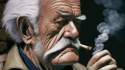 Old man smoking
