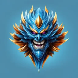 Logo vectorial de Dragman, vista frontal, calidad ultra, hiperdetallado, 8k, 3d, colores complementarios, cielo azul