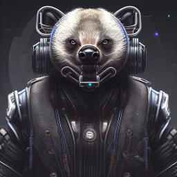 angry cyberpunk honey badger