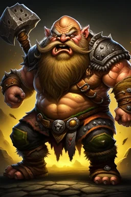 dwarf warrior enraged angry berserk berserking beserker mad barbarian smoldering furious small short man