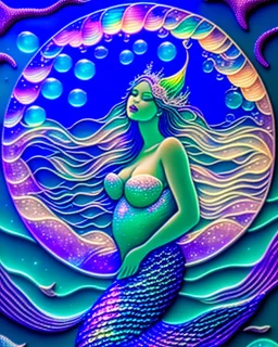 mermaid serenading a full moon, in the style of mystical sea ballads, art nouveau, silvery luminescence, romantic and enchanting, moonlit ocean escapes, captivating underwater melodies --ar 27:30 Modifiers: Nikon D850 digital painting Award winning photography 8k many rainbow bubbles very attractive beautiful dynamic lighting imperial colors fantastic view 4K 3D high definition crisp quality Unreal Engine colourful hdr Thomas Kinkade Alphonse Mucha