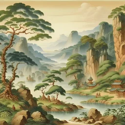 Beautiful Japanese and Australian Scenery, with parts of Chinese and British landscape, in one landscape.