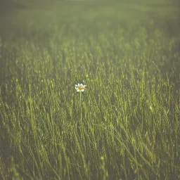 single long stem wildflower in a field, polaroid, tender, modern, award winning landscape photography, nature photography, r/mostbeautiful