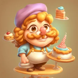 a cartoon character thirty years old confectioner , an ultrafine detailed painting by senior character artist, featured on polycount, sots art, artstation hd, 2d game art, behance hd