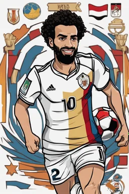 Mohamed Salah Egyptian soccer player r Carton 2d