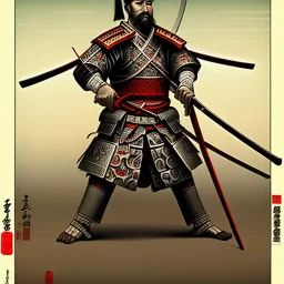 Samurai warrior vintage, Ukiyo-e