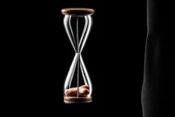 A picture of a person holding an hourglass, symbolizing the importance of time management.