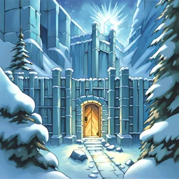 fantasy 90's tcg art frozen ice block prison