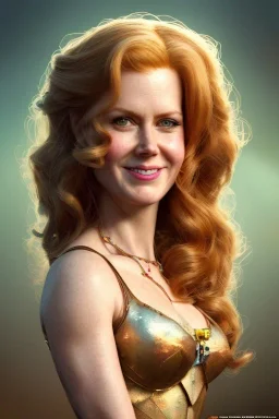 Portrait of happy amy adams, nicole kidman, lego, steampunk, lego, 8k resolution concept art portrait by Greg Rutkowski, Artgerm, WLOP, Alphonse Mucha dynamic lighting hyperdetailed intricately detailed Splash art trending on Artstation triadic colors Unreal Engine 5 volumetric lighting Splash art fantasy"