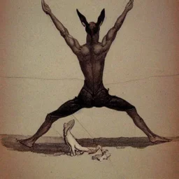 Goats in yoga poses by Thomas Nast