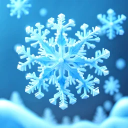 Virus, Cute seasonal depicting winter, snowflakes are instead viral particles, polygon blender art, award winning