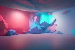 background simple colorful 3d geometric installation graphics