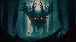 A terrifying giant forest with beautiful demons