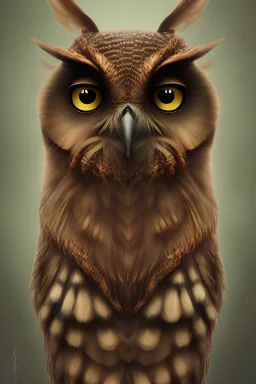 Mystical owl portrait