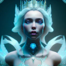 A portrait of a crystalised magic queen, atmospheric, realistic, unreal engine, cinematic lighting, octane render.