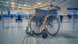 wheelchair at airport gate