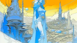 the heroine of the crystal kingdom, Moebius style