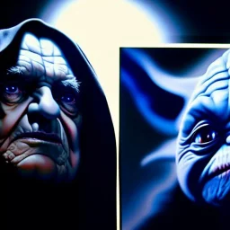 Ultra detailed fullbody Portrait in oil on canvas of Darth Sidious merges Yoda ,intense stare,extremely detailed digital painting, extremely detailed face,crystal clear Big eyes, mystical colors ,perfectly centered image, perfect composition, rim light, beautiful lighting,masterpiece,8k, stunning scene, raytracing, anatomically correct, in the style of robert e howard and Ken Kelley and Ohrai Noriyoshi and Simon Bisley and tomzj1