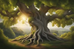 Могучий дуб, символ силы и долголетия, словно укрывает в своих ветвях хрупкую лозу, нуждающуюся в опоре. Лоза, обвиваясь вокруг дуба, дарит ему свою живительную энергию. Ее плоды, сочные ягоды винограда, словно капли солнца, впитавшие в себя мудрость веков. Этот тандем – пример гармонии и взаимодополнения.