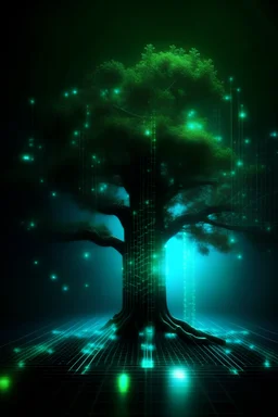 technology future tree background
