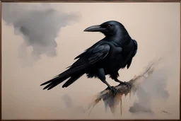 crow .19th painting