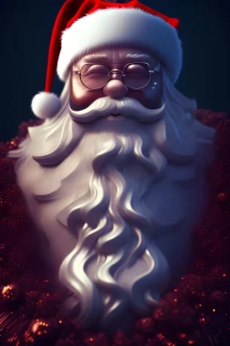 Dark santa claus ,deep colours in a dark environment,great pose,magnificent, majestic, highly intricate, Realistic photography, incredibly detailed, ultra high resolution, 8k, complex 3d render, cinema 4d.