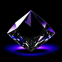 Purple sparkling Black Diamond, vector image