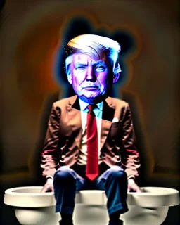 Donald Trump sitting in toilet scene, without pants, realistic image, hooper style, casual, concept art, smooth, unreal engine 5, god lights, ray tracing, RTX, lumen lighting, ultra detail, volumetric lighting, 3d.