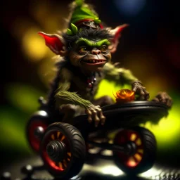 hairy pimp groove funk goblin gremlin hippie in running inside big wheel, prize winning oil painting, ,bokeh like f/0.8, tilt-shift lens 8k, high detail, smooth render, down-light, unreal engine