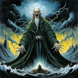 storm roars so awfully in you, this evil, old beast elicts the nasty choir of shadows out of the darkness like a cold sick breath adheres itself feculently in your belly taking away your beauty as disgusting wind of dead bodies, expansive, dramatic, Teutonic, dark colors, neo surrealism. by Gerald Scarfe, by Michael Whelan, smooth matte oil painting, detailed line work, weirdcore.