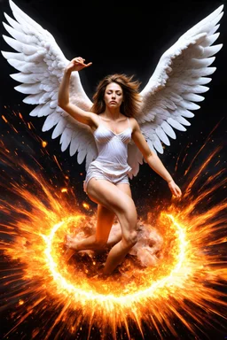 Explosive image of a fallen angel