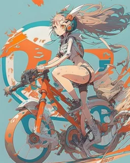 Anime design on a bike