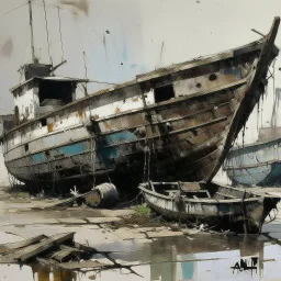 abandoned boats Alex Maleev