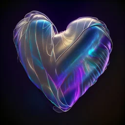 iridescent cloth electric heart