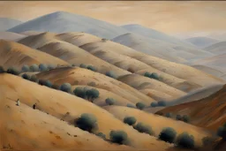 hills Iran.19th painting