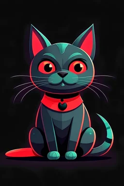 cute cat in style of shadman