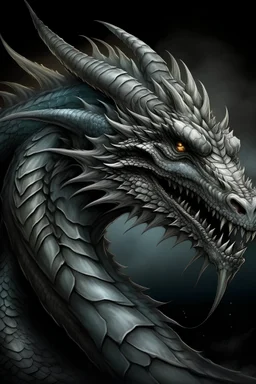 The grey scary dragon