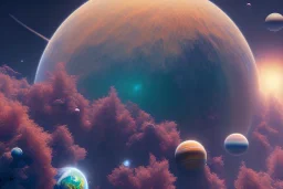 sharp focus, planets crashing, Impressionism, vibrant colors, octane render, insane detail, 8k, high quality, intricate, h yper realism