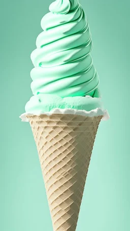 Mint Ice cream cone