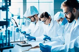 علماء يعملون في المختبرات
