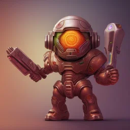 clean art of super cute doom eternal, soft lighting, soft pastel gradients, high definition, 3d icon clay render, blender 3d