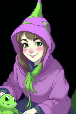 Frog wizard girl