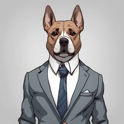 a dog in a suit that looks like i bussines dog animation
