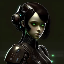 brunette android from the future