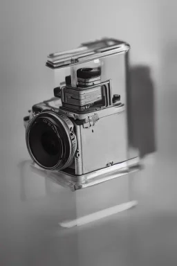 Minimalist art of an old camera