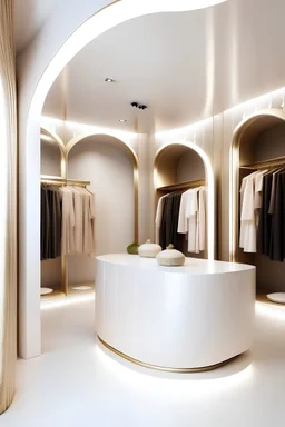 Design your Fashion Boutique interior in a surprising and whimsical way using curved lines