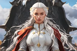 Daenerys Targaryen in 8k Afukuro anime artstyle , game of thrones them, white costum,winter, close picture, highly detailed, high details, detailed portrait, masterpiece,ultra detailed, ultra quality