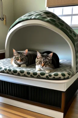 cat-themed bed