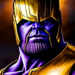 Ultra detailed fullbody Portrait in oil on canvas of thanos and the infinity gauntlet villain with Armor and helmet ,extremely detailed digital painting, extremely detailed face,crystal clear Big Glowing eyes, mystical colors ,perfectly centered image, perfect composition, rim light, beautiful lighting, 8k, stunning scene, raytracing, anatomically correct, in the style of robert e howard and Ken Kelley and Ohrai Noriyoshi and Simon Bisley and tomzj1